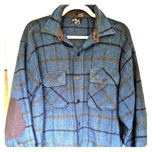 Vintage men's wool shirt, Large, 16 1/2